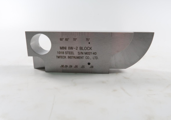 NDT Mini IIW  Inch Calibration Block 1018steel
