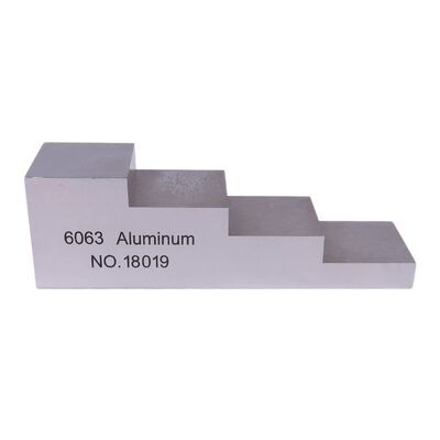 6063 Aluminium 4 Step Calibration Block dengan ketebalan 0,25-0,5-0,75-1,0 Inch untuk pengujian ultrasonik