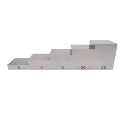 Blok Kalibrasi Ultrasonik 5 Langkah dengan Ketebalan 5-10-15-20-25MM dan Berbagai Material